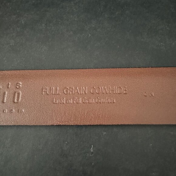 Perry Ellis Portfolio Men's Casual Dress Brown Grained Leather Belt, Size 40 - Picture 4 of 5